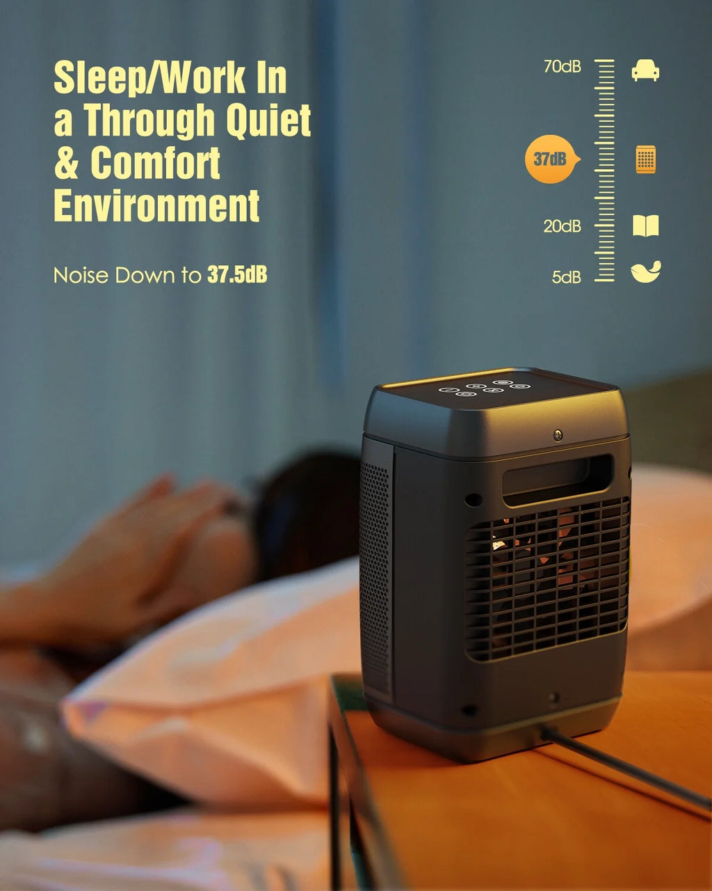 1500W Portable PTC Ceramic Space Heater with Remote Y657