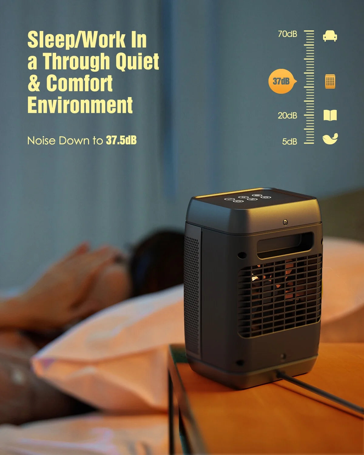 1500W Portable PTC Ceramic Space Heater with Remote Y657