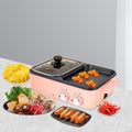 2 in 1 Electric Hot Pot 1500W Non-Stick Korean BBQ Grill S5995