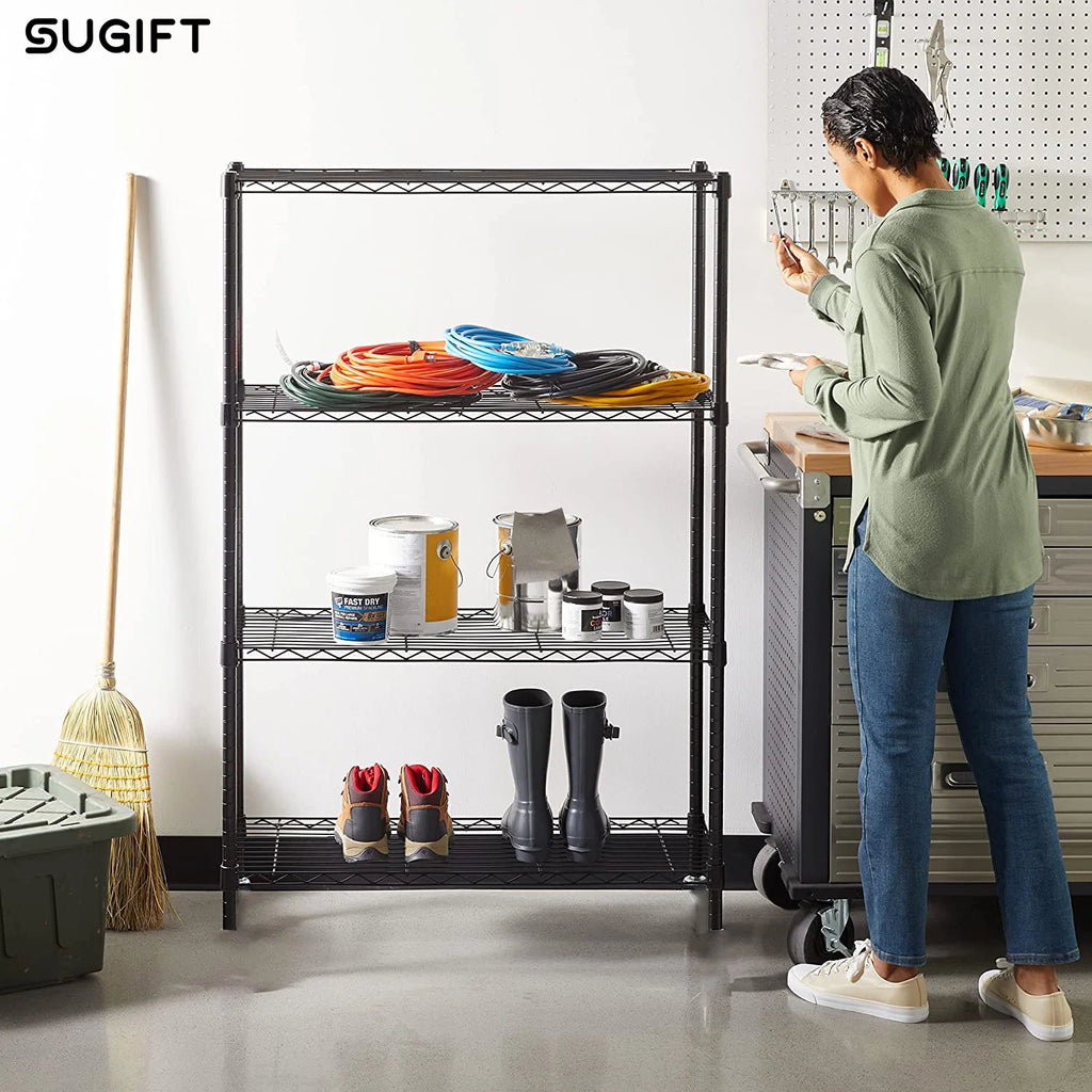 4 Shelf Wire Shelving Unit, 36" L x 14" W x 54" H A33246