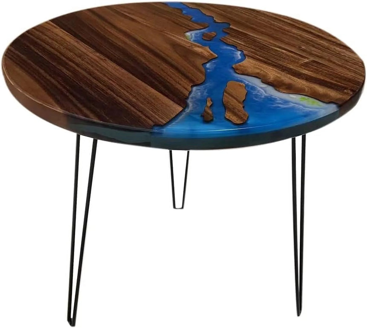Round Teak Wood Resin Coffee Table N31138