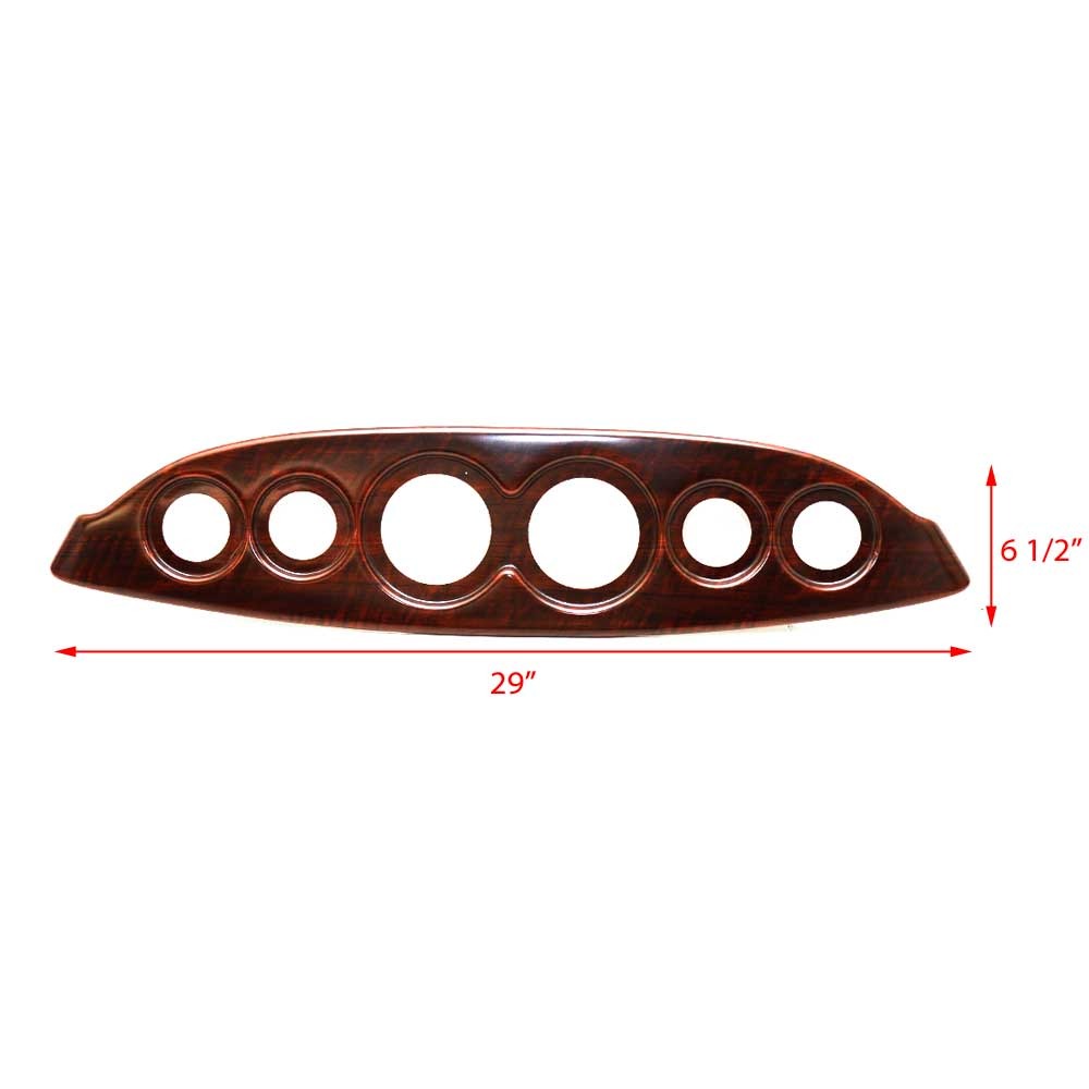 Cherrywood Plastic Boat Gauge Panel V7480