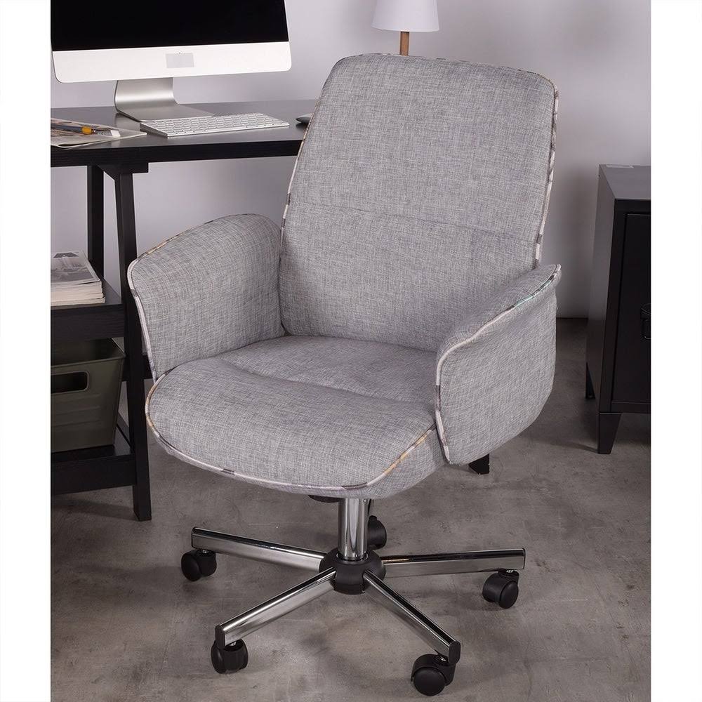 Mohave Grey Fabric Turned Arm Desk Chair R6195