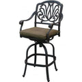 Bronze Cast Aluminum Swivel Patio Bar Stool M9070