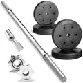50 LB Barbell Weight Set with Diamond Knurled Handles Z718