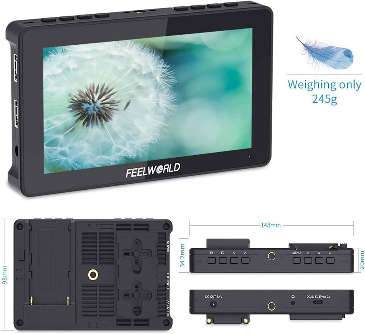 5.5 Inch Touch Screen DSLR Camera Field Monitor with 3D LUT Y7842