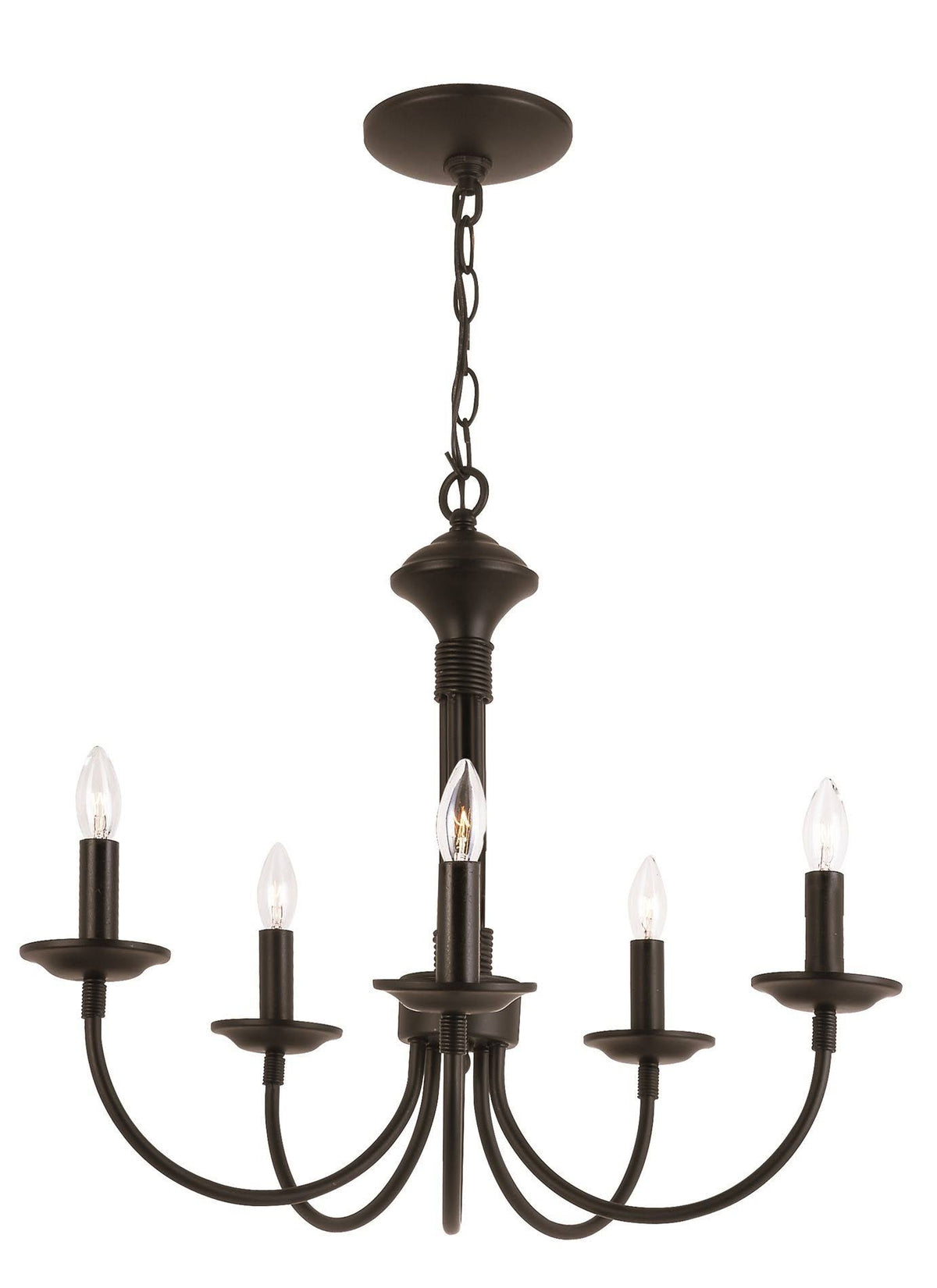 5 Light Black Chandelier T1991