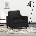 Black Faux Leather Sofa Chair H556240