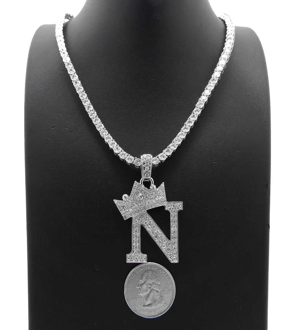 Silver Ice CZ Tennis Chain Necklace S6440