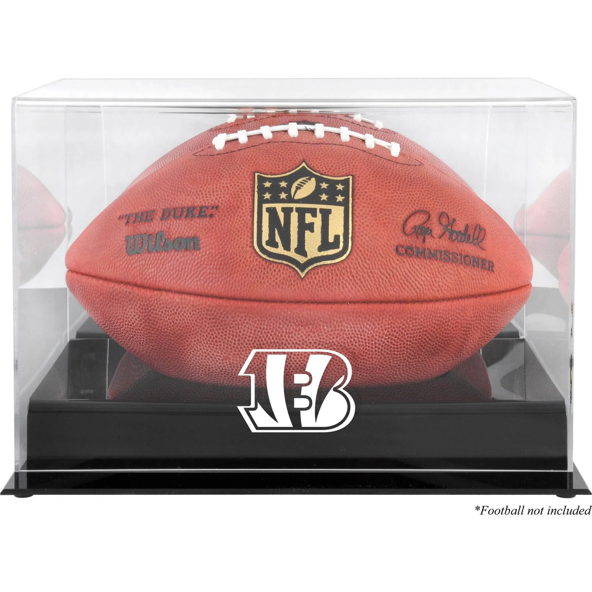 Black Football Logo Display Case G2135