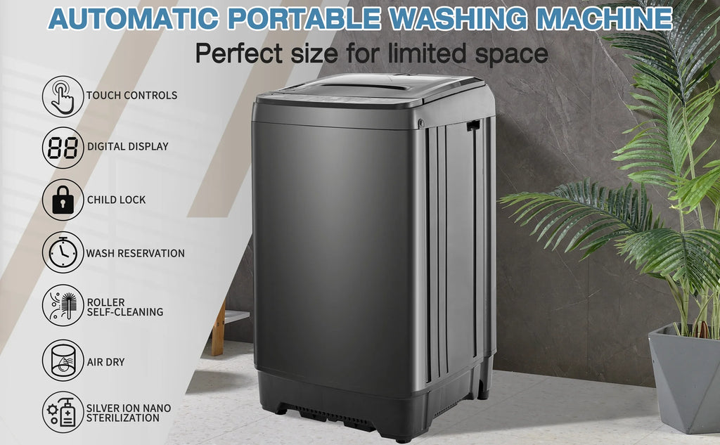 Portable Automatic Washer Machine with Drain Pump 17.6 Pounds R35950