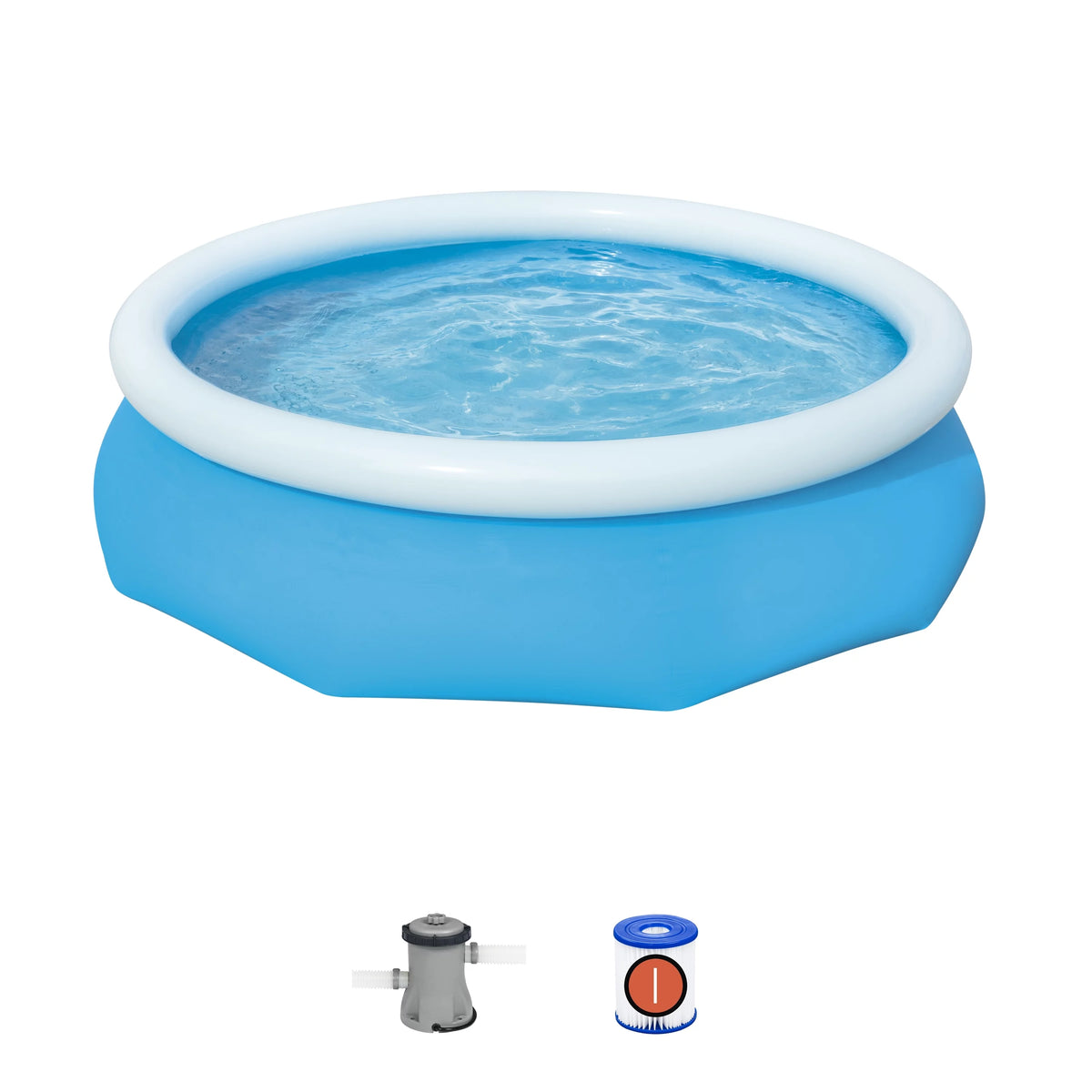10' x 30" Round Inflatable Above Ground Pool Set P356