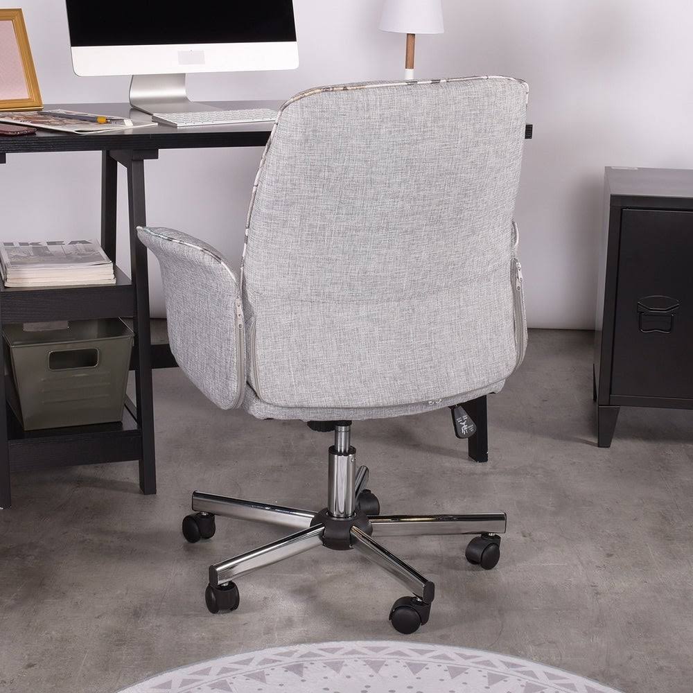 Mohave Grey Fabric Turned Arm Desk Chair R6195