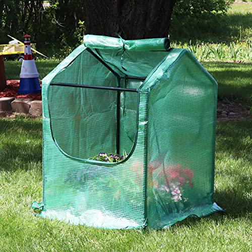 Green 4' x 3' Mini Greenhouse Tent with Steel Tube Frame O885230