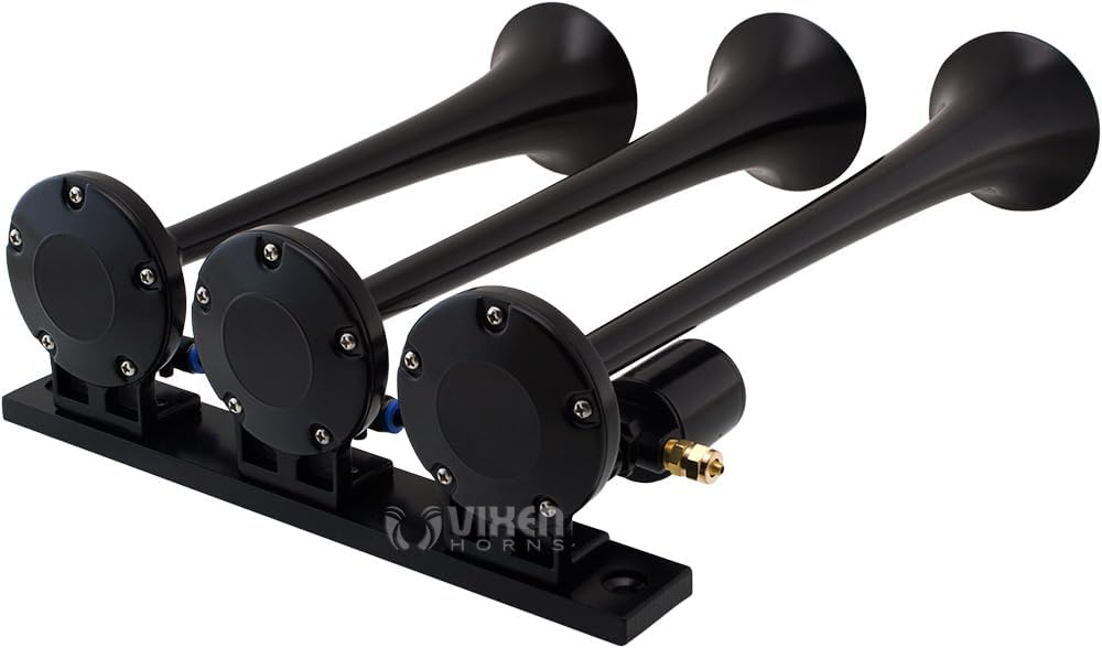 Train Horn Kit with 150psi Air Compressor, 1.5 Gallon Tank, 3 Trumpets Y9024