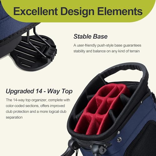 14 Way Golf Stand Bag with 10 Pockets R71921