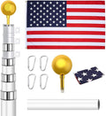 30ft Telescoping Aluminum Flag Pole Kit F583