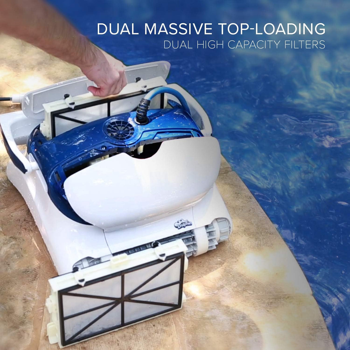 Robotic Pool Cleaner with Bluetooth and Top-Load Cartridge Filters B6031