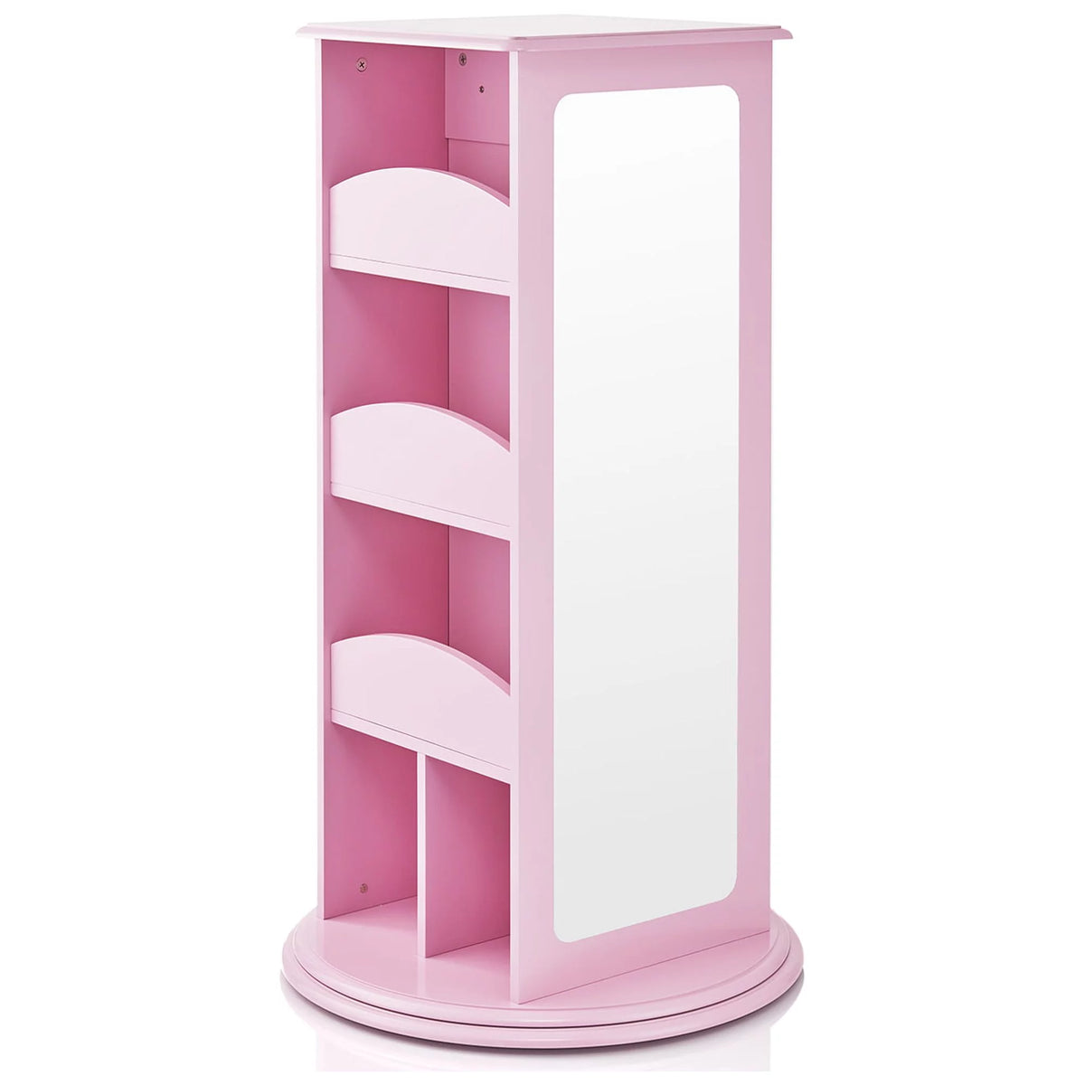 Pink Rotating Dress-Up Storage Armoire with 2 Mirrors S85504