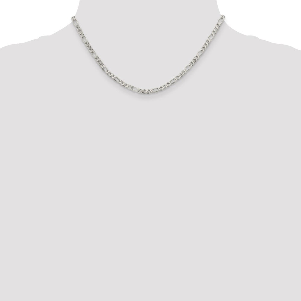 16 inch Sterling Silver Figaro Chain Necklace P438858