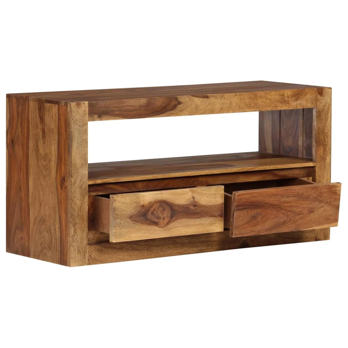 Sheesham Wood TV Cabinet with 2 Storage Drawers F1777