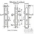 Slim Line Storm Security Door Lock Brass Double Cylinder F1016