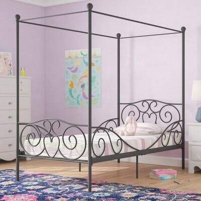Gray Full Canopy Bed B35104