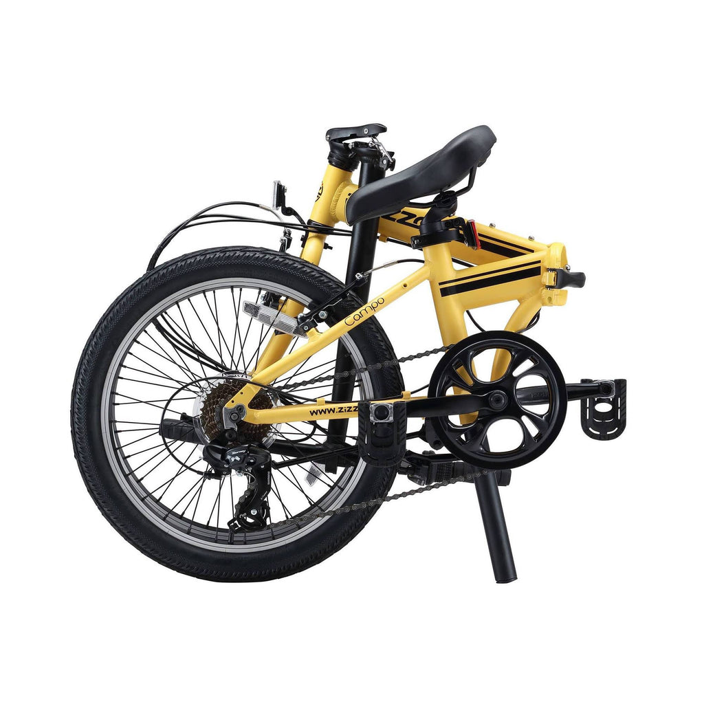 Yellow 7-Speed Aluminum Folding Bike Y79494