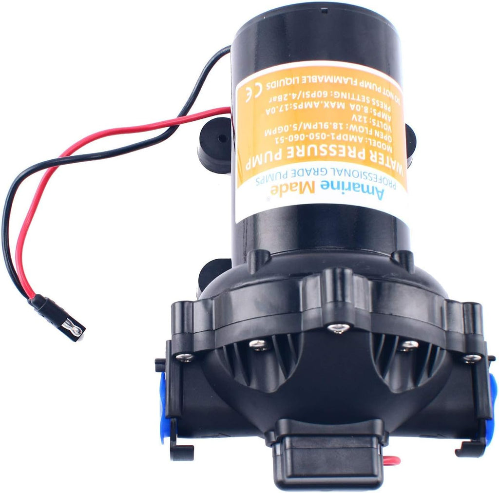 12v Water Pressure Diaphragm Pump 18.9 L/min 5.0 Gpm 60 Psi H7273