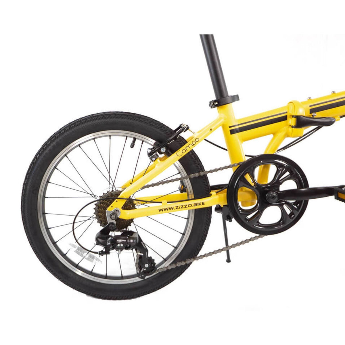 Yellow 7-Speed Aluminum Folding Bike Y79494