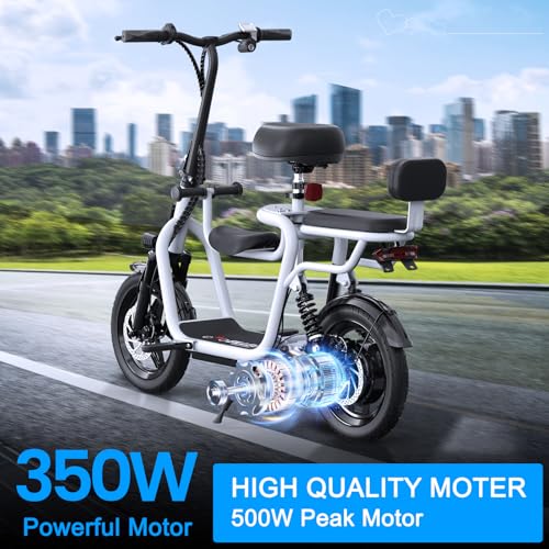 Electric Scooter with Seat, 500W Motor, 20 Mile Range, 14" Pneumatic Tires M5136