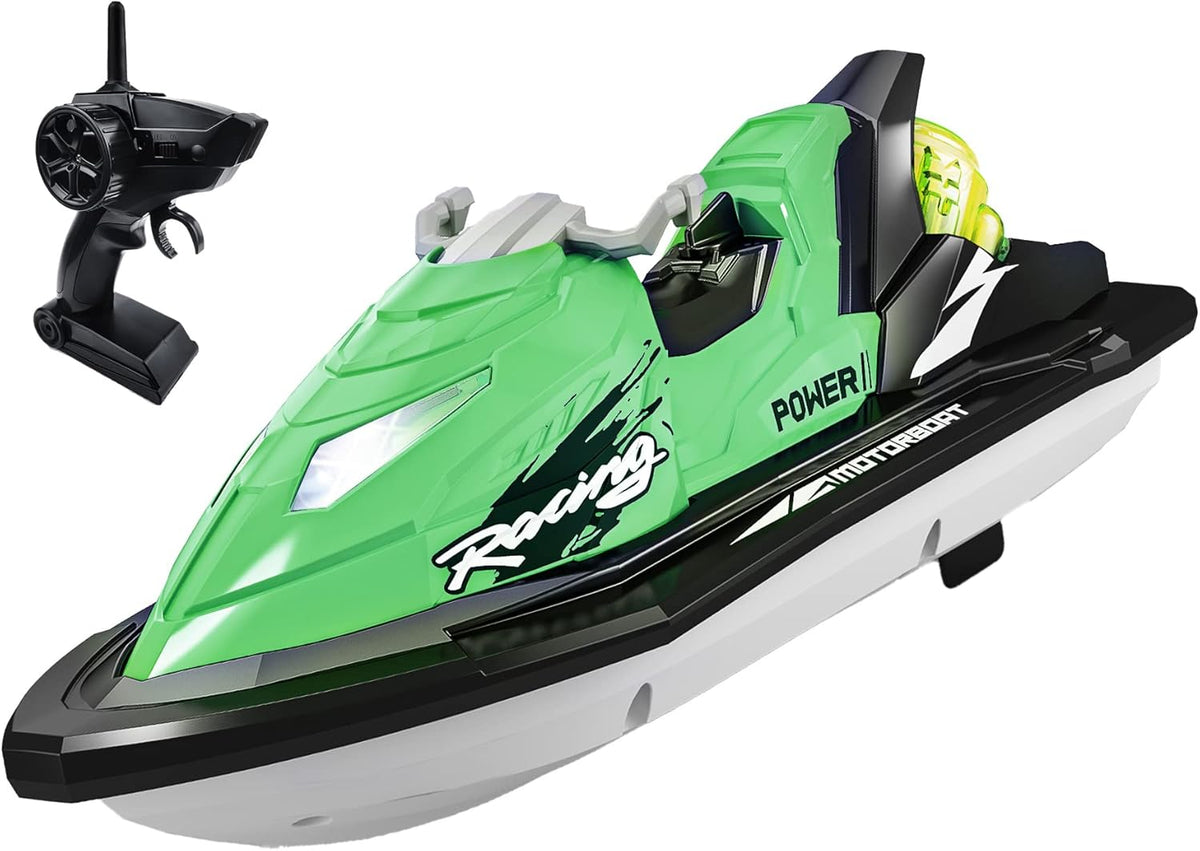 RC Boat with Rechargeable Battery and Dual Motors Red R83855