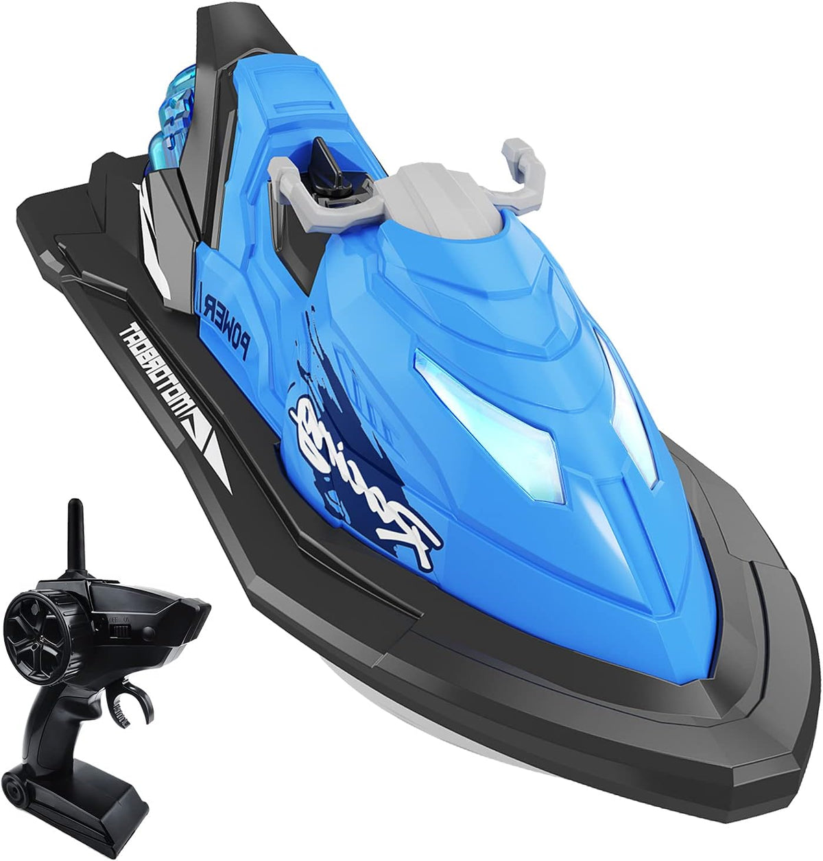 RC Boat with Rechargeable Battery and Dual Motors Red R83855