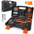 57-Piece Steel Hand Tool Set with Storage Case Black E325