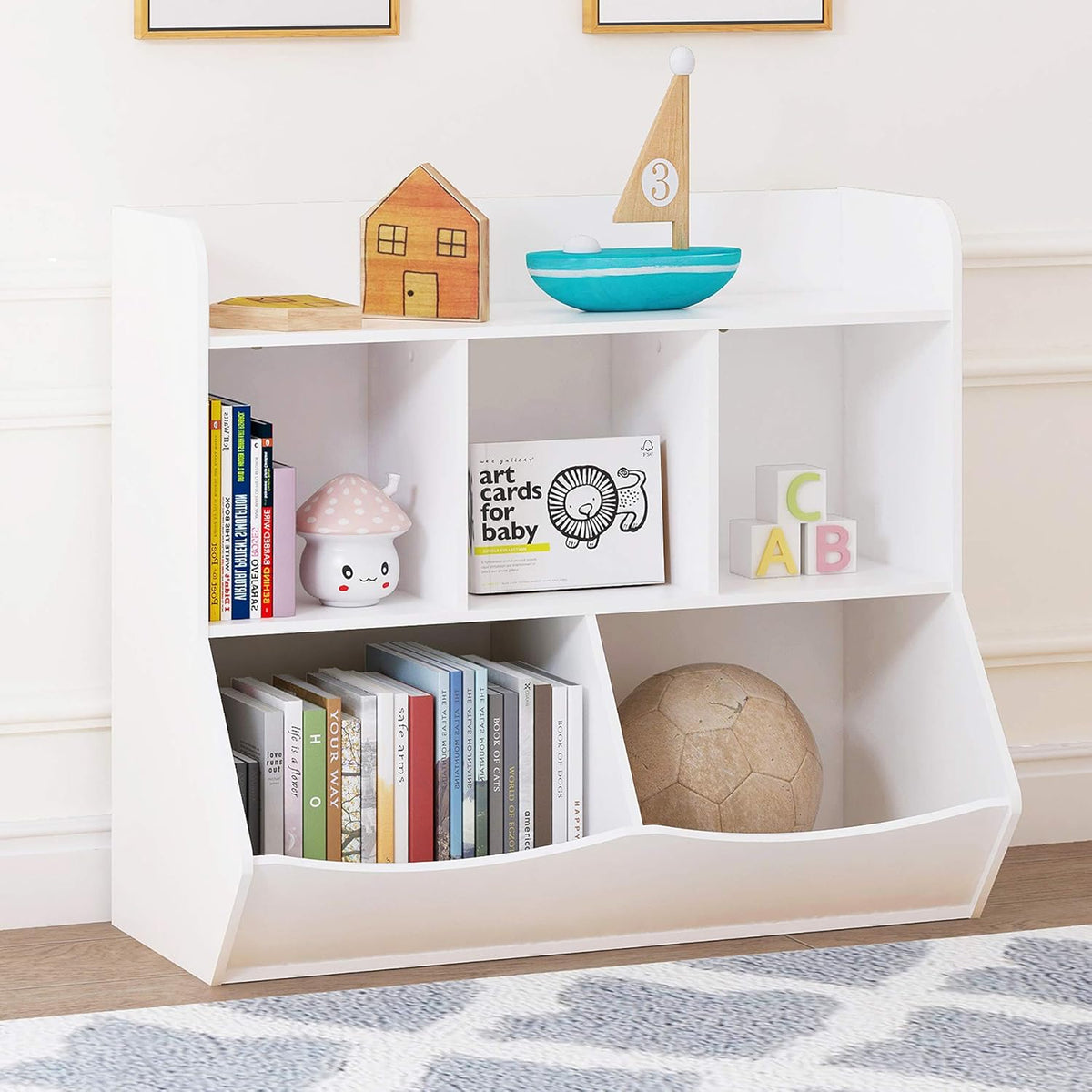 Toy Storage Organizer with 8 Compartments and 3 Baskets N928