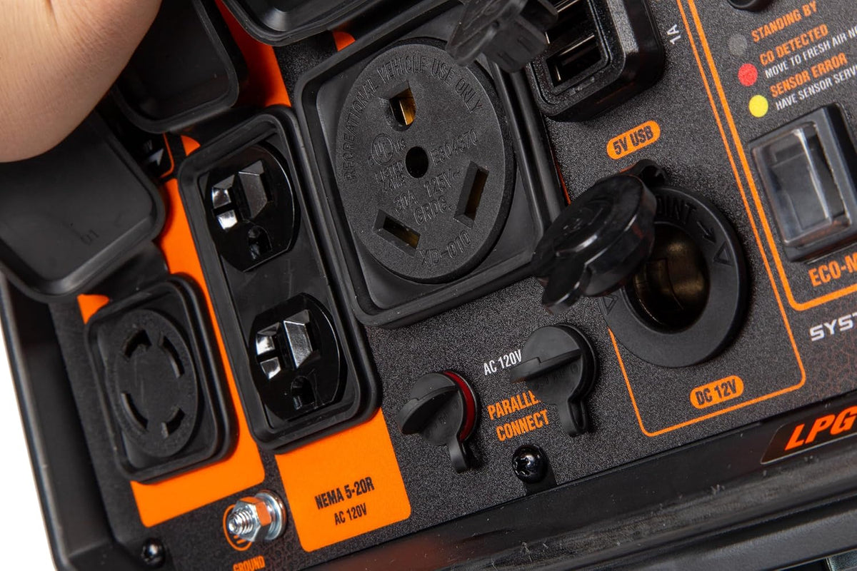 5000-Watt Dual Fuel Portable Inverter Generator with Electric Vehicle Charging Ports Q148959