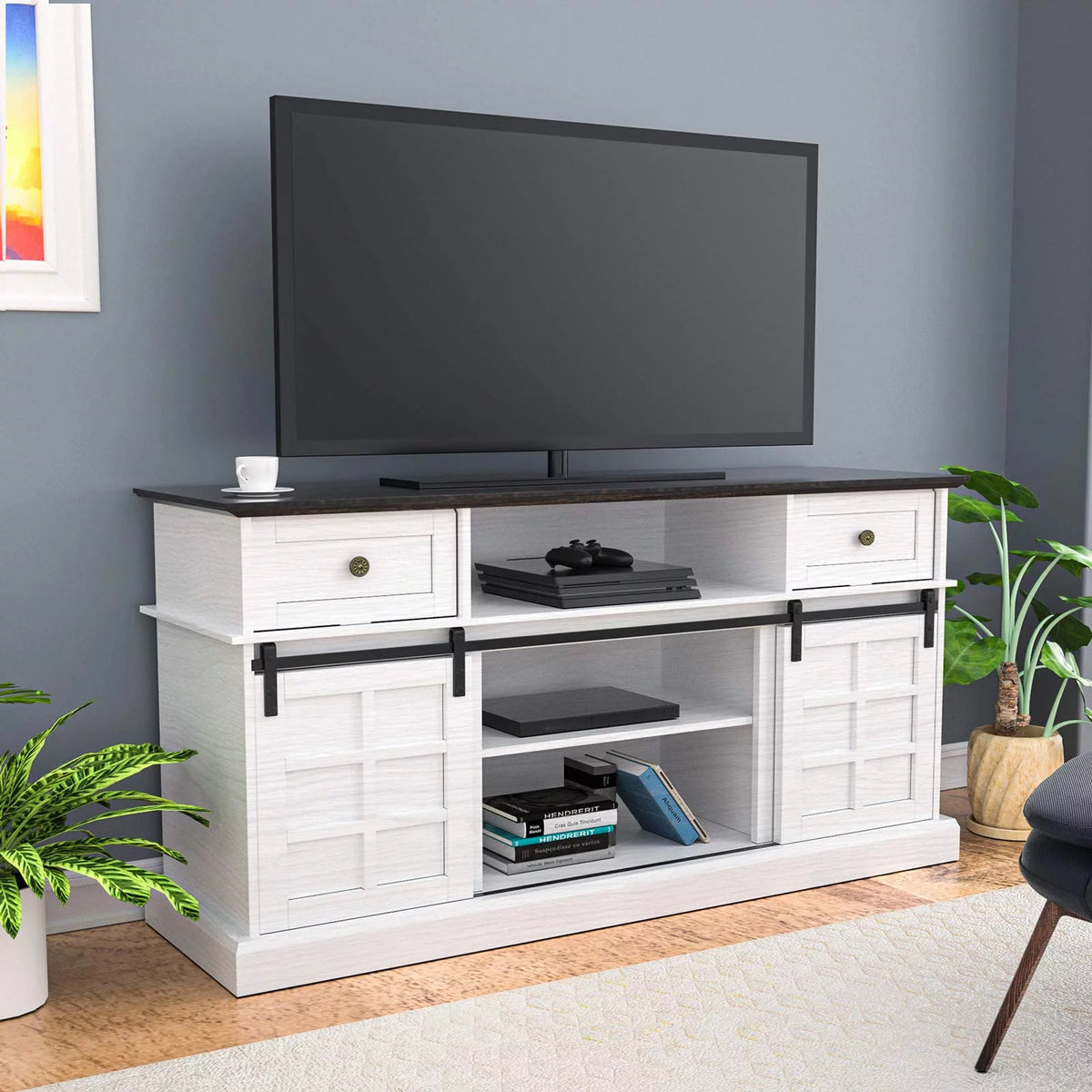 White TV Stand B176