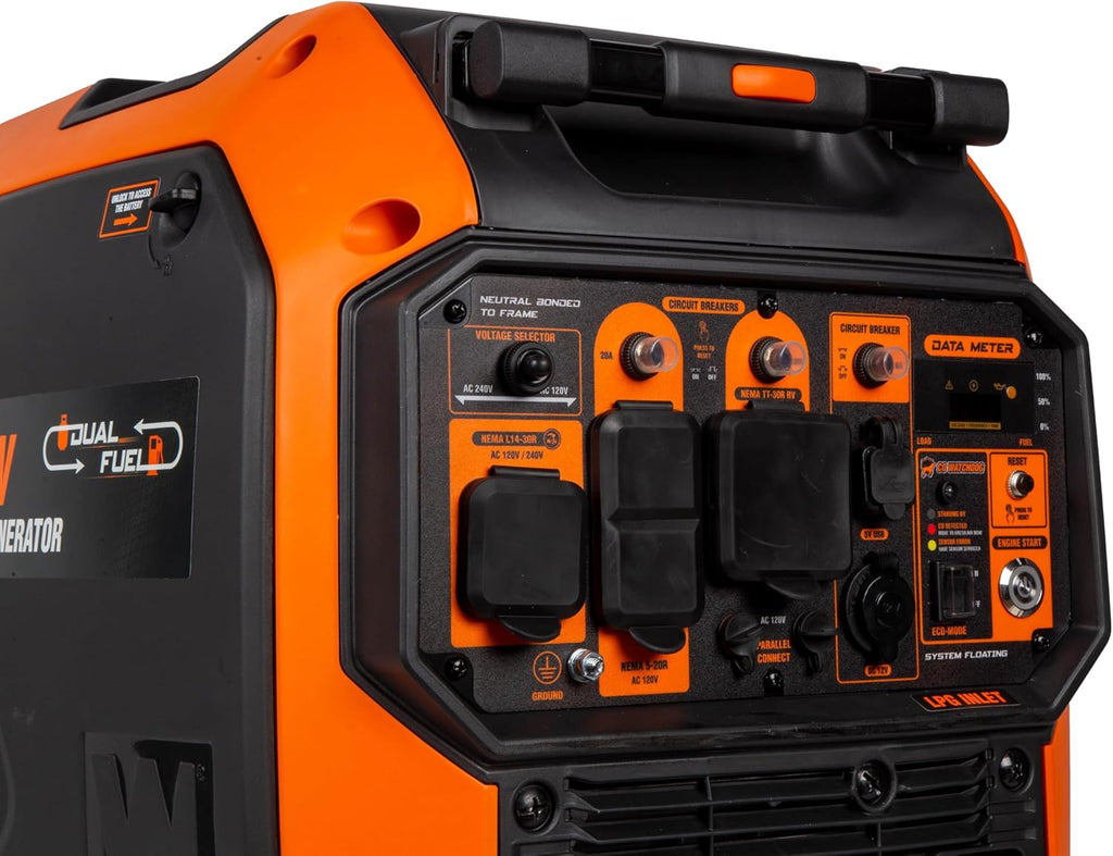 5000-Watt Dual Fuel Portable Inverter Generator with Electric Vehicle Charging Ports Q148959