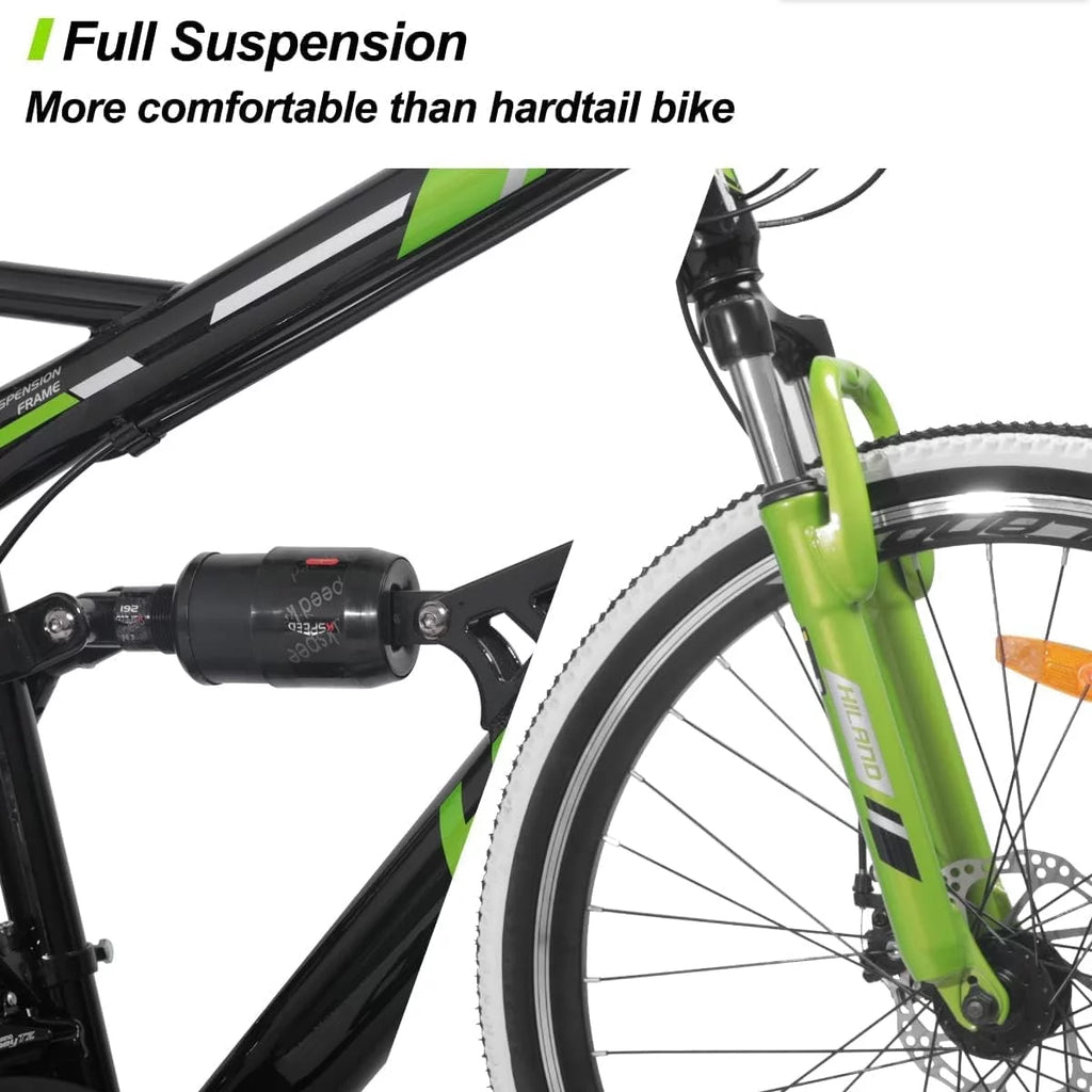 26 Inch Full-Suspension 21 Speeds Disc-Brake Mountain Bike Y364409