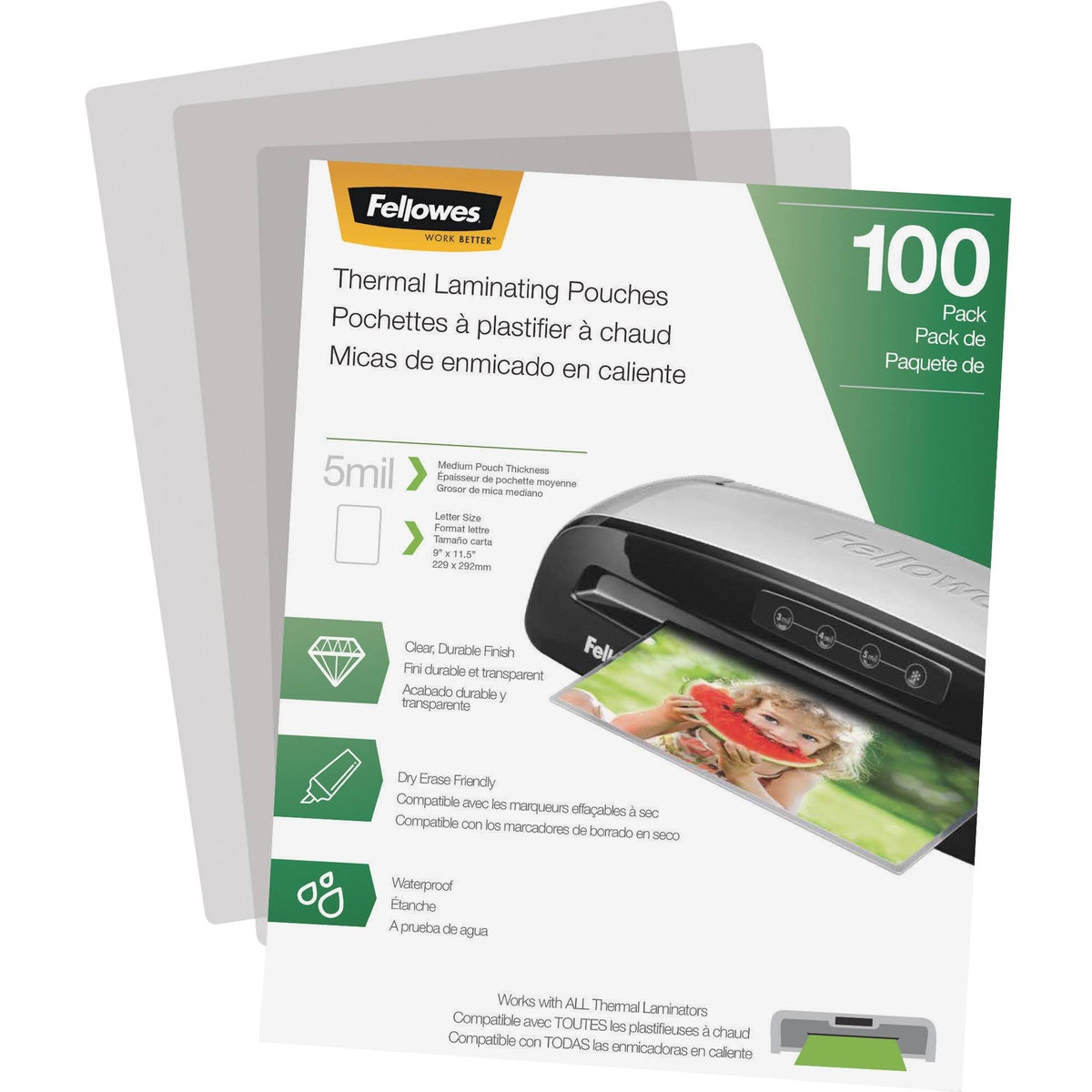 Letter 5 mil 100 Pack Laminating Pouches C7625
