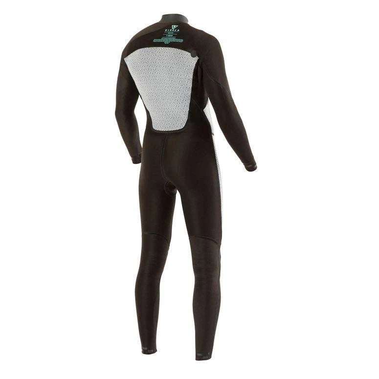 Black 4-3 Full Chest Zip V739