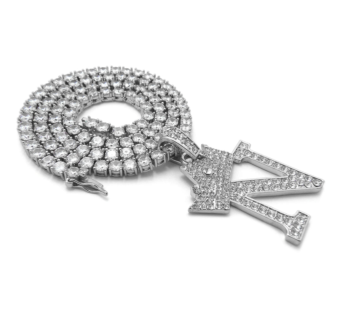 Silver Ice CZ Tennis Chain Necklace S6440
