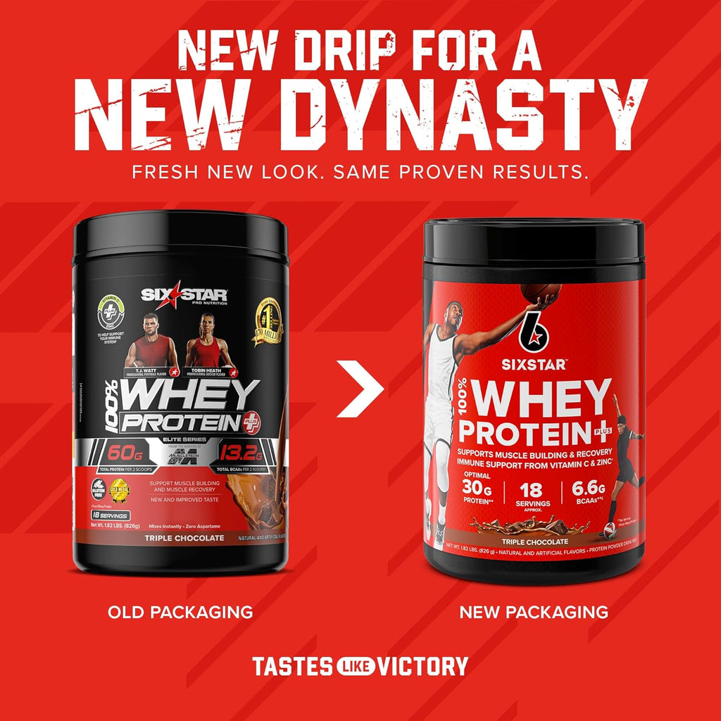 100% Whey Protein Plus Triple Chocolate 1.8 lbs and Grass Fed Whey Protein Powder Deluxe Vanilla 1.8 lbs L28917