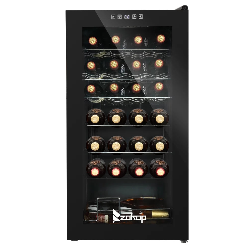 28 Bottle Compressor Wine Cooler, Black K198