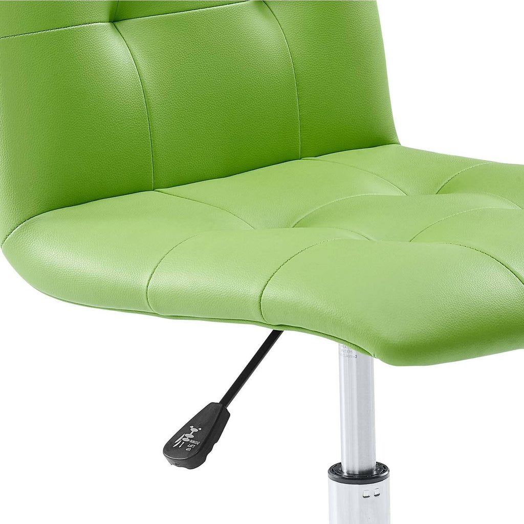 Brown Armless Mid Back Office Chair H471386