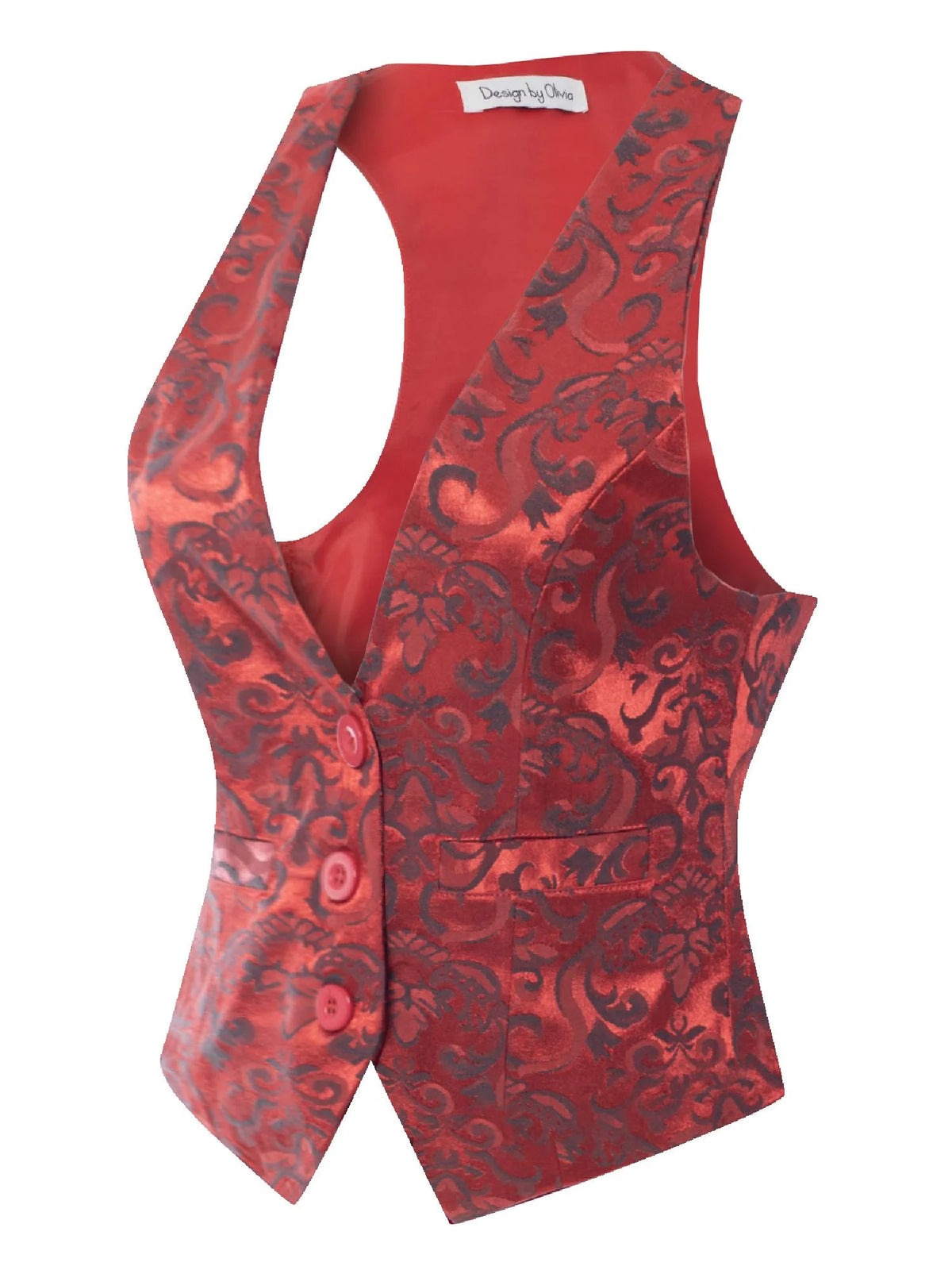 Women's Patterned Vest Waistcoat Y8664
