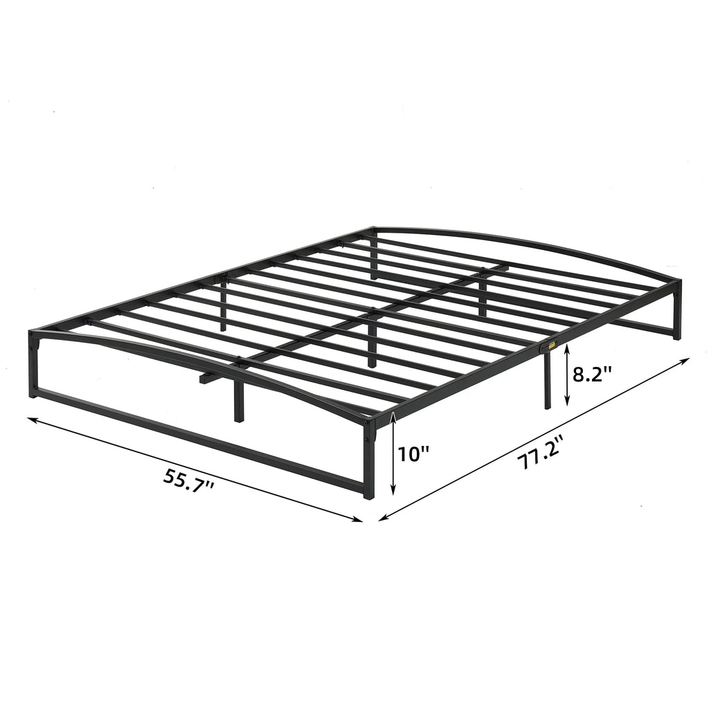 6 Inch Queen Size Metal Platform Bed Frame with Slat Support Y67558