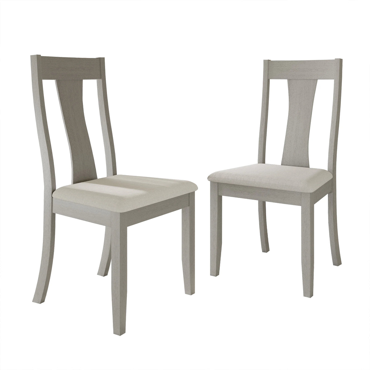 Minimalist Wooden Dining Chair Set of 2 White R2904