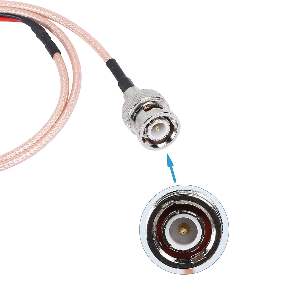 BNC Male to Dupont Wire Test Leads Cable Connector Adapter Extension Wire (Red+Black) 1 pcs E996143