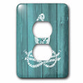 White Anchor with Knotted Rope 2 Plug Outlet Cover O735